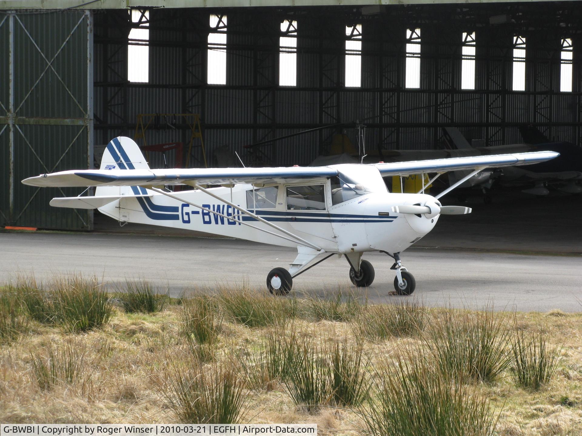 G-BWBI, 1991 Taylorcraft F22A C/N 2207, Based at Swansea Airport. The only example on the UK register. Previously registered N22UK.