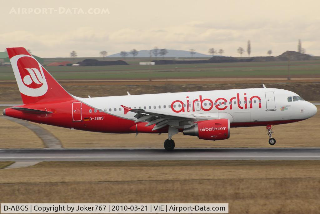 D-ABGS, 2009 Airbus A319-112 C/N 3865, Air Berlin Airbus A319-112