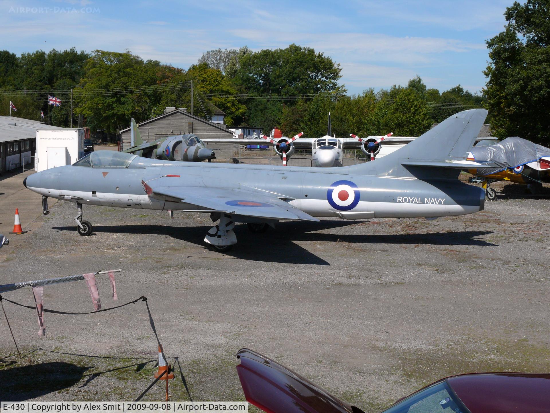 E-430, 1958 Hawker Hunter F.51 C/N 41H-680289, Hawker Hunter F51 E-430 ex Danish Air Force painted as Royal Navy