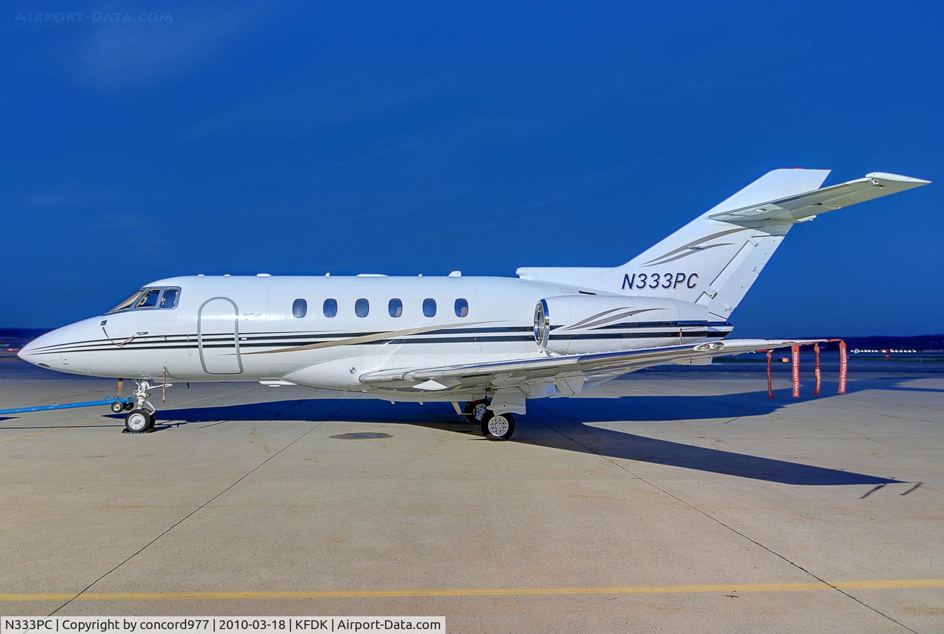 N333PC, 2004 Raytheon Hawker 800XP C/N 258669, seen at KFDK 0n 3/18/2010.