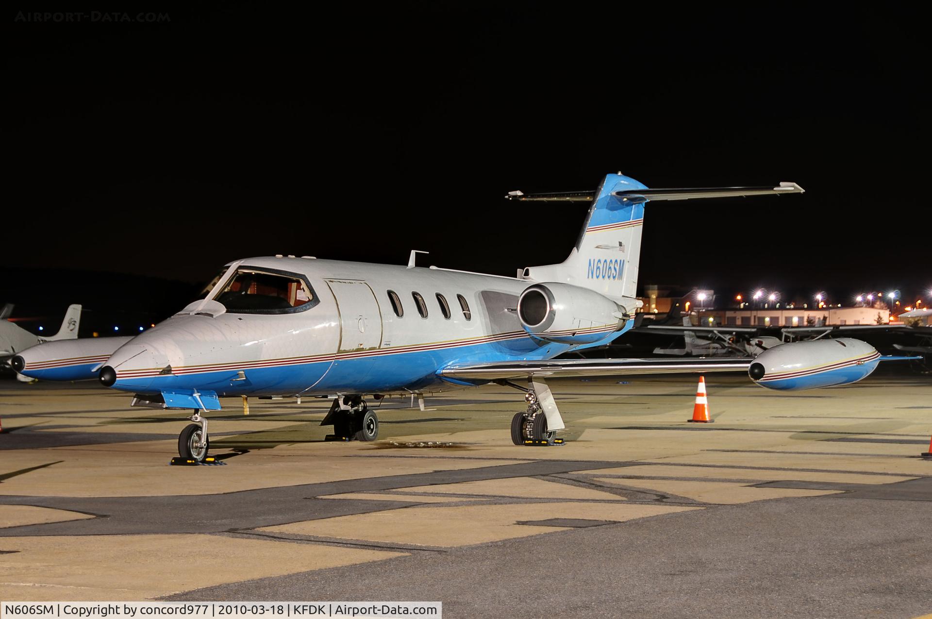 N606SM, 1974 Gates Learjet 25B C/N 185, seen at KFDK 0n 3/18/2010.