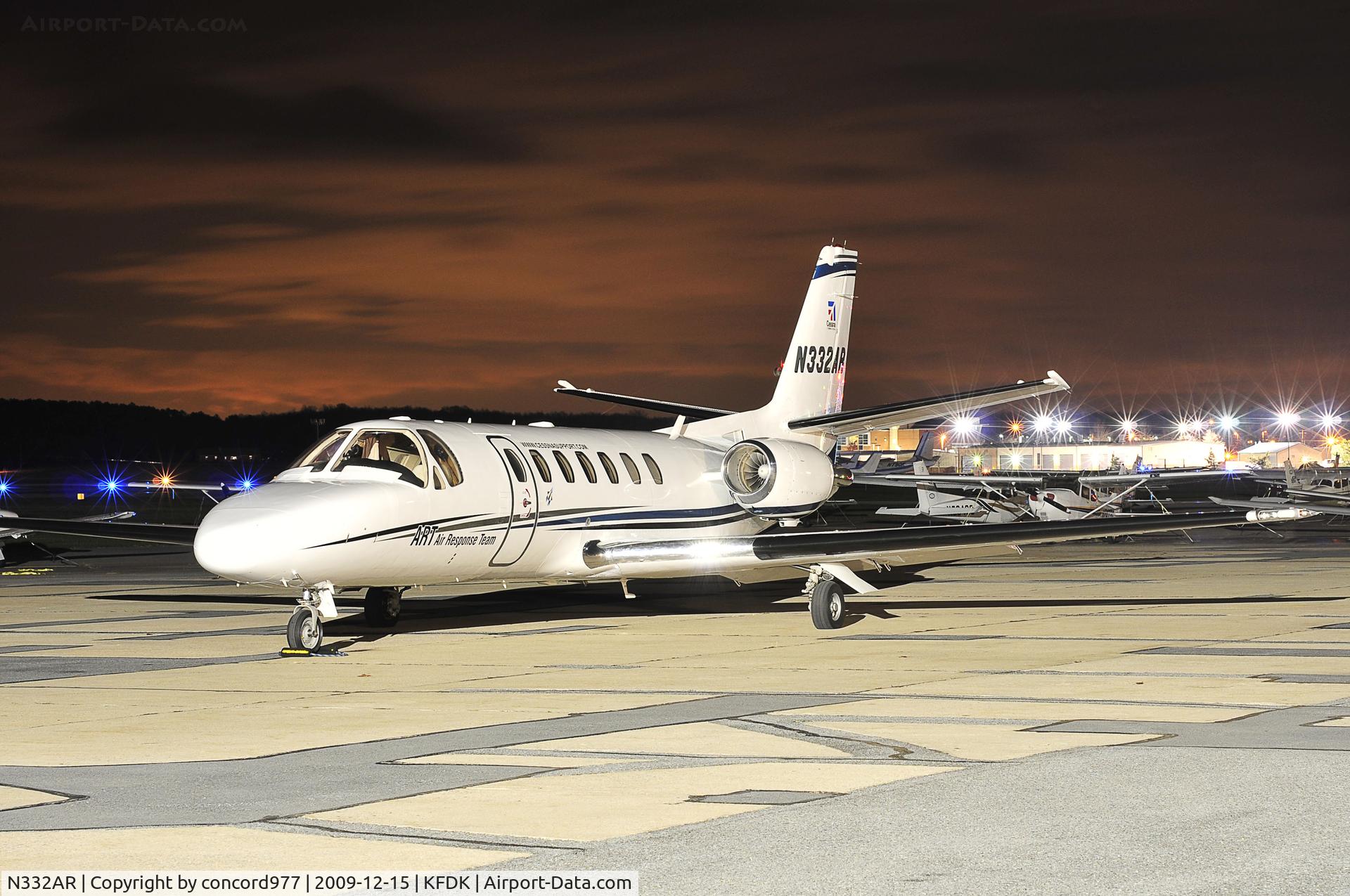N332AR, 2000 Cessna 560 Citation Ultra C/N 560-0332, Seen at KFDK 0n 12/15/2009