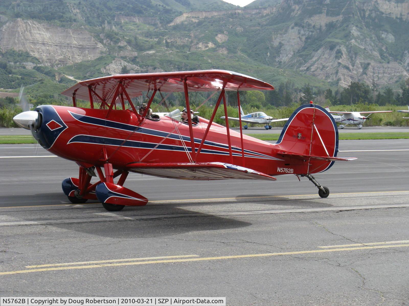 N5762B, 1980 Great Lakes 2T-1A-2 Sport Trainer C/N 0833, 1980 Great Lakes 2T-1A-2 SPORT TRAINER, Lycoming AEIO-360-B1F6 180 Hp, taxi back