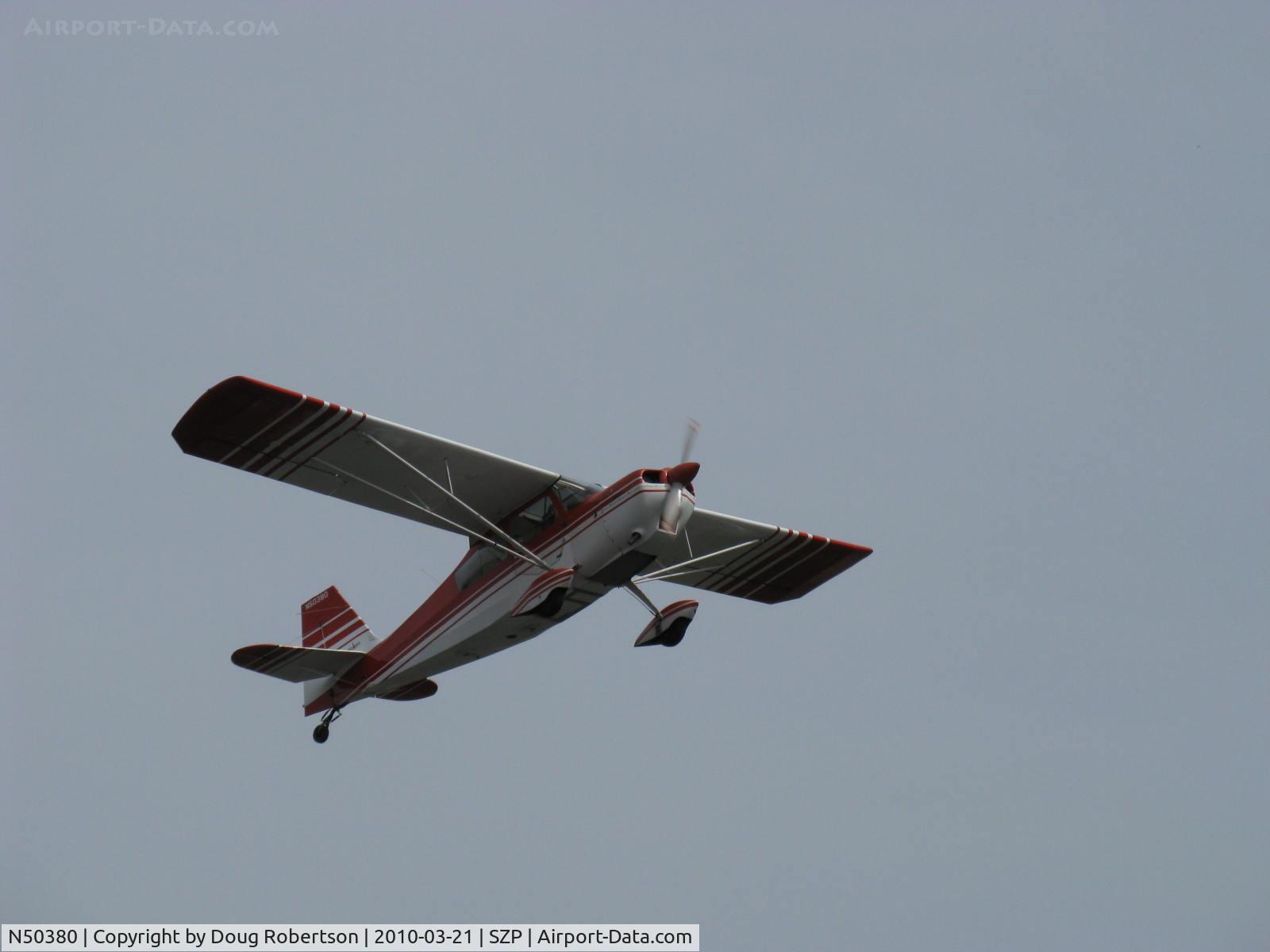 N50380, 1979 Bellanca 7ECA Citabria Citabria C/N 1291-79, 1979 Bellanca 7ECA CITABRIA, Lycoming O-235 115 Hp, takeoff climb Rwy 22