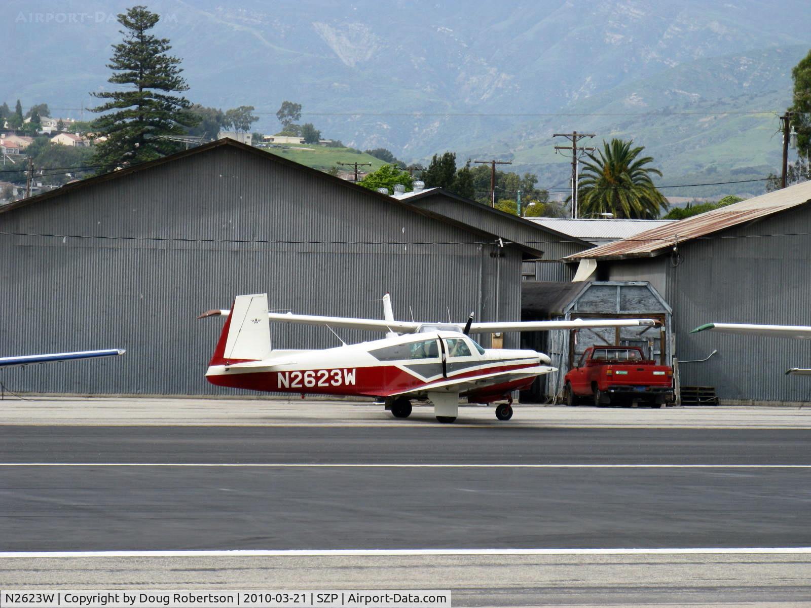 N2623W, 1966 Mooney M20C Mark 21 Ranger C/N 3296, 1966 Mooney M20C, Lycoming O-360 180 Hp, taxi