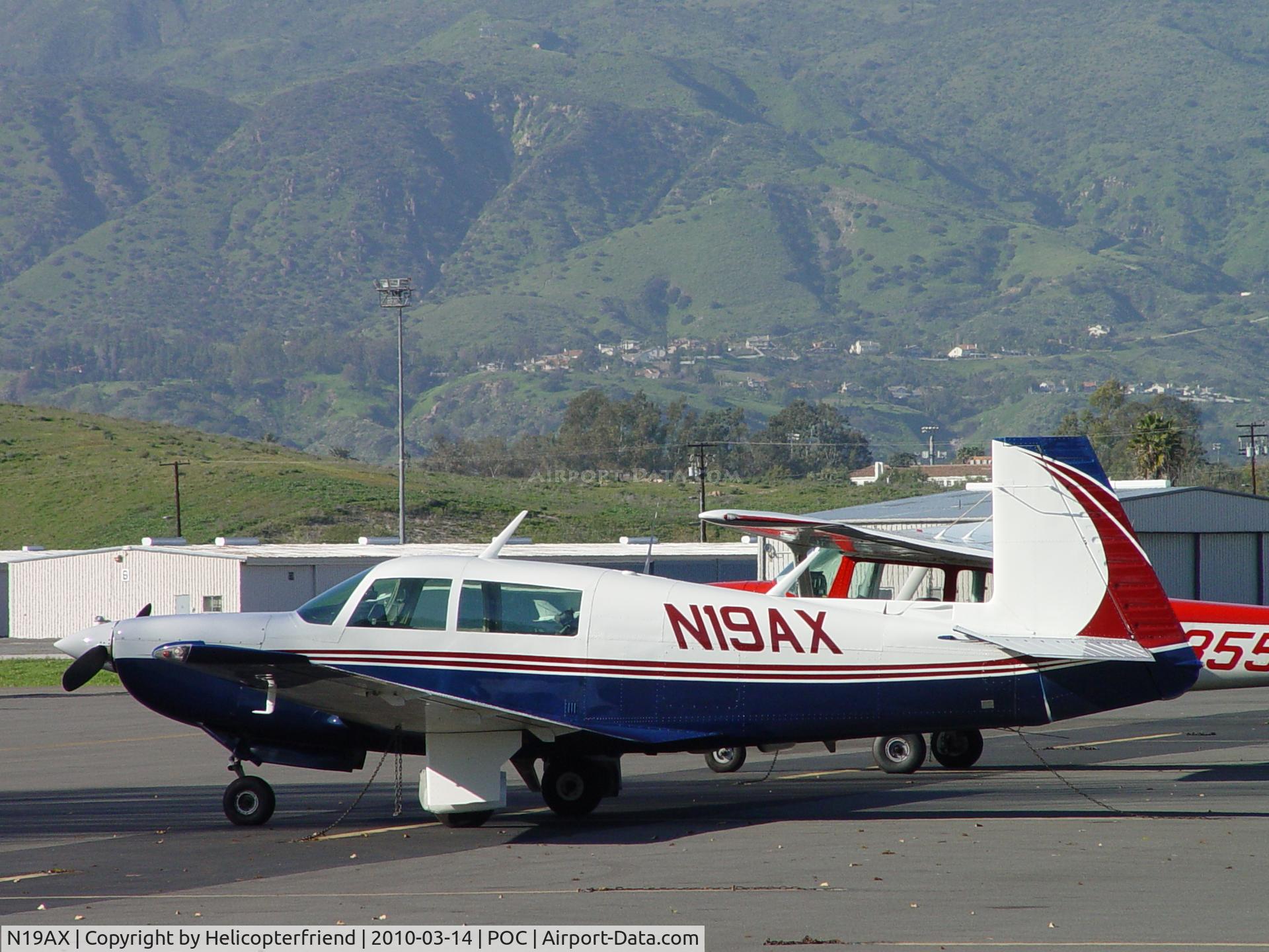 N19AX, 1981 Mooney M20K C/N 25-0504, Parked at Brackett