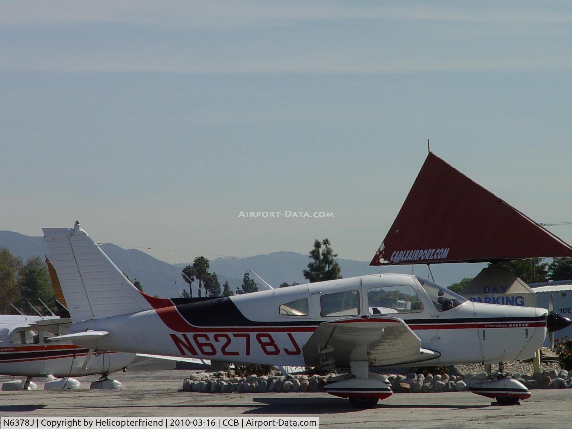 N6378J, 1968 Piper PA-28-180 C/N 28-4792, Parked at Cable