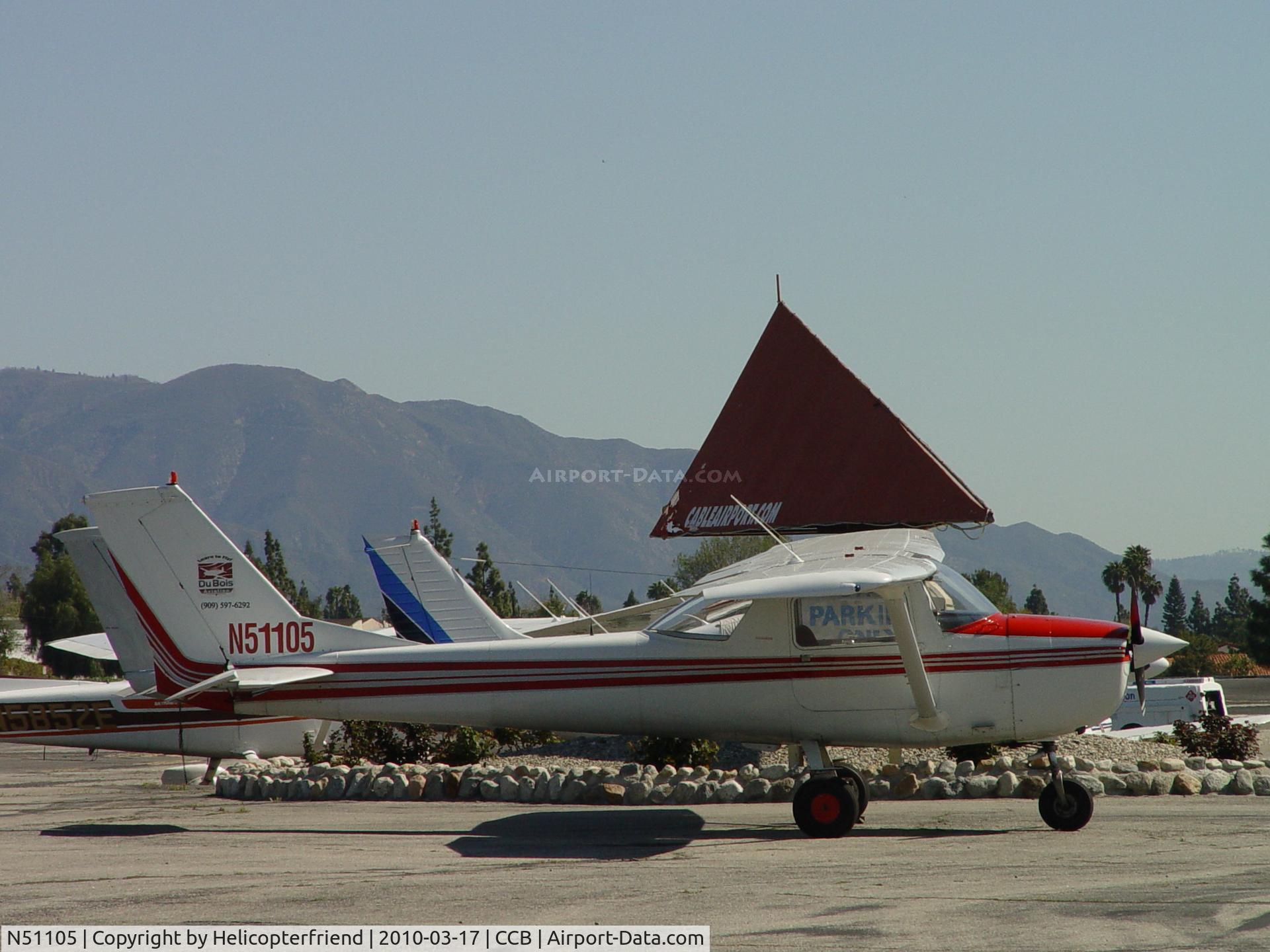 N51105, 1968 Cessna 150J C/N 15069769, Parked at Cable