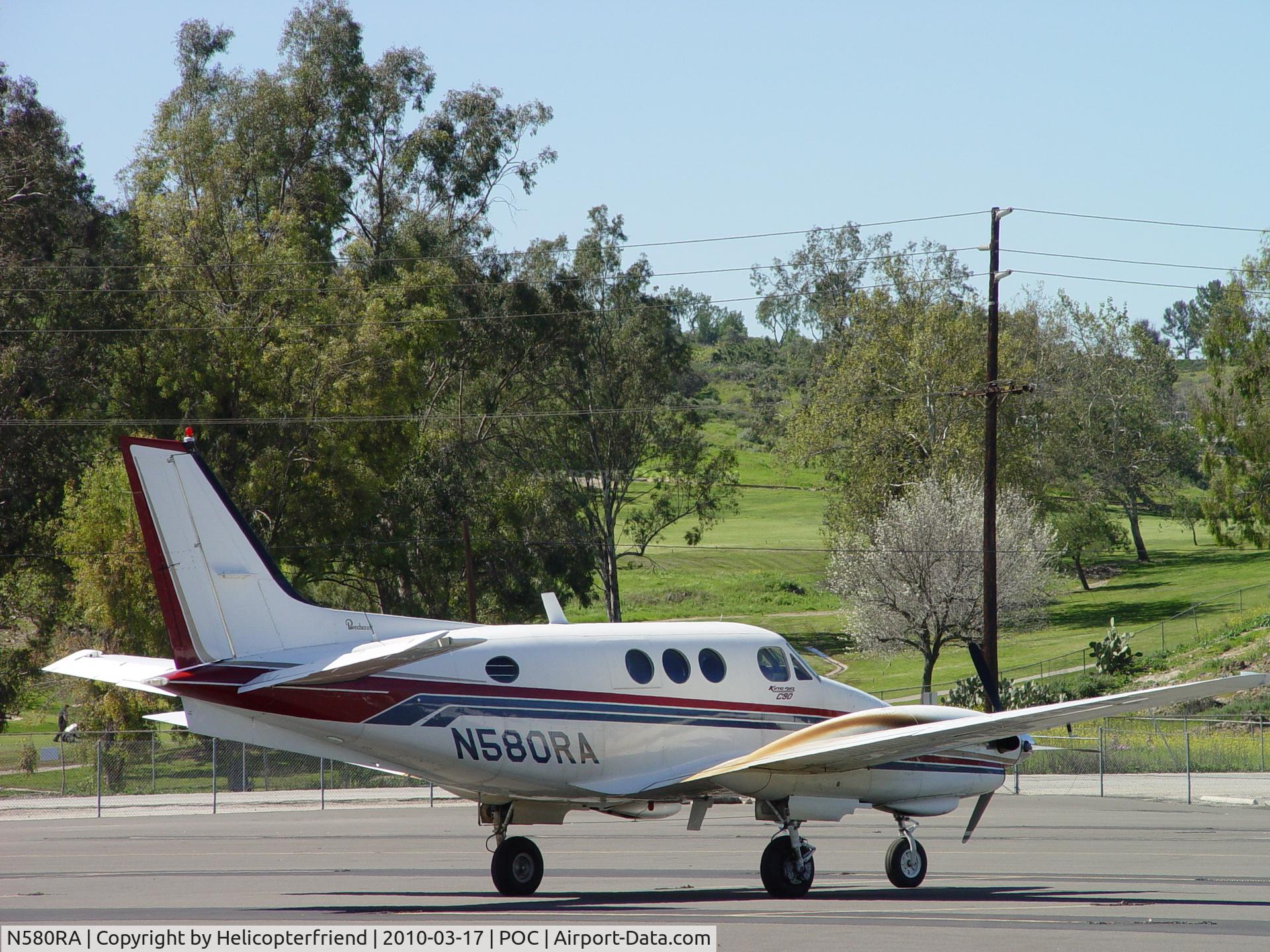 N580RA, 1973 Beech C90 King Air C/N LJ-580, Parked at Brackett
