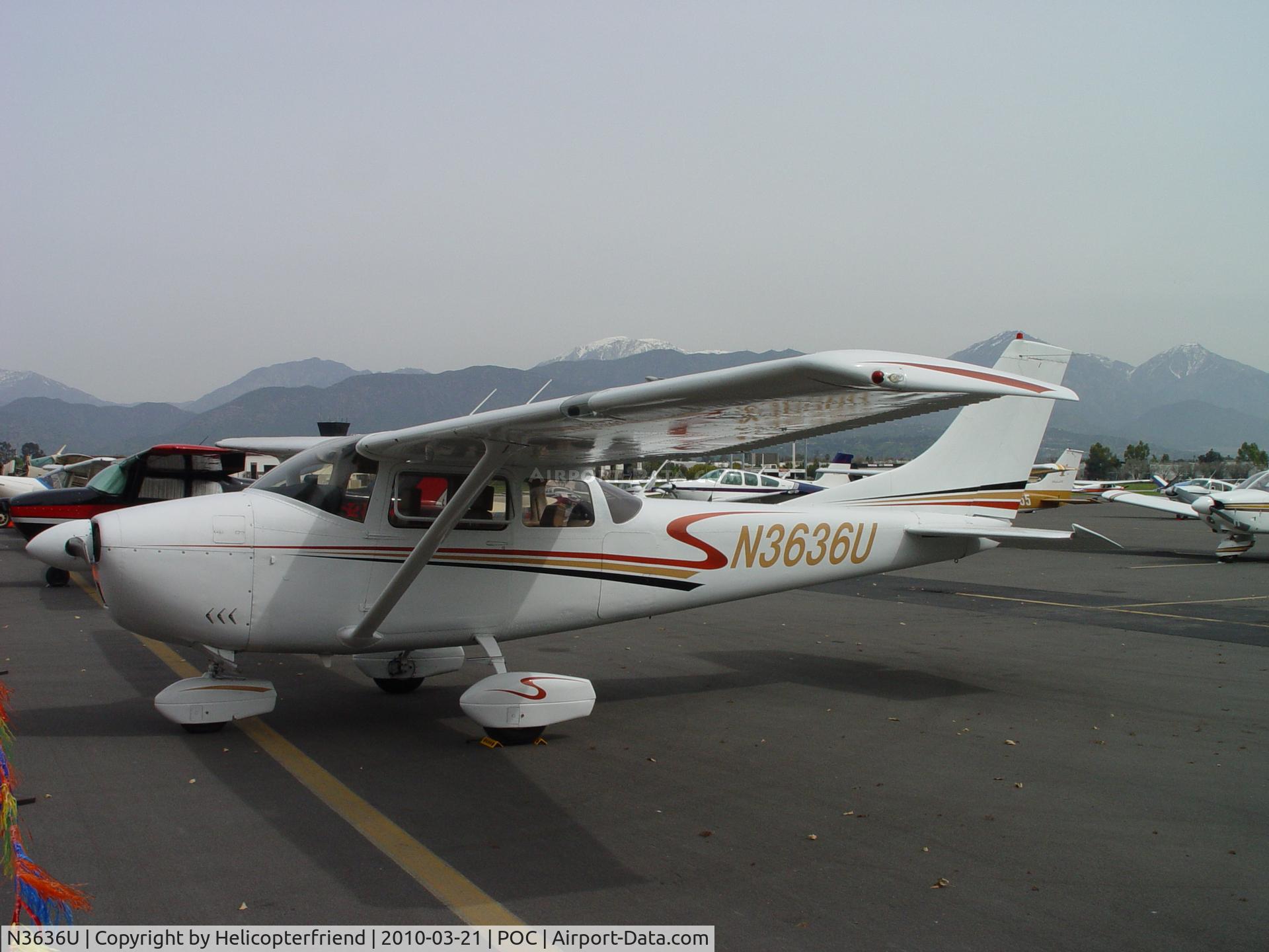 N3636U, 1963 Cessna 182F Skylane C/N 18255036, Parked at Brackett's Sunday aircraft and old car display