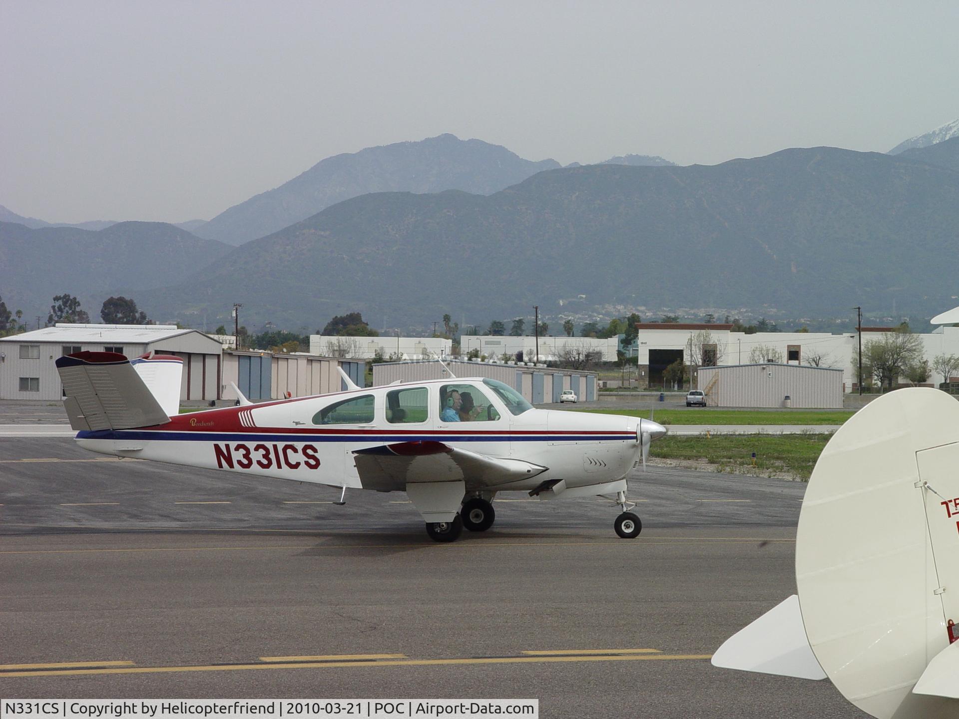 N331CS, 1963 Beech P35 Bonanza C/N D-7126, Taxiing to transient parking