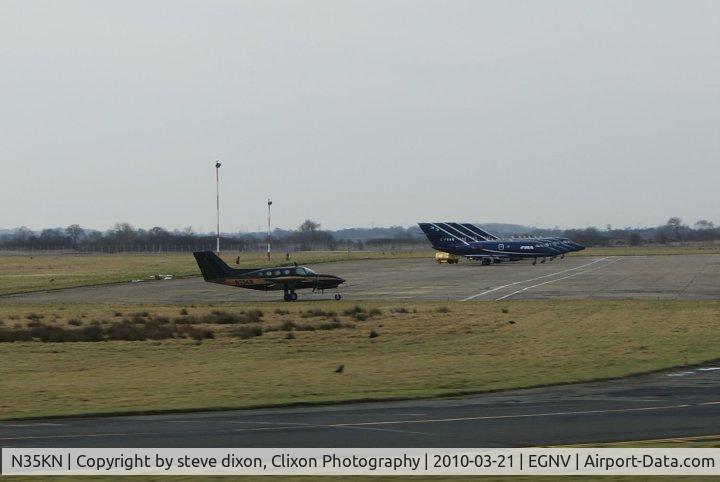 N35KN, 1967 Cessna 401 C/N 401-0082, n35kN @ DURHAM TEES VALLEY AIRPORT, ENGLAND