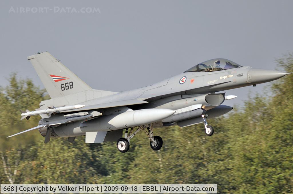 668, Fokker F-16AM Fighting Falcon C/N 6K-40, Norway Air Force