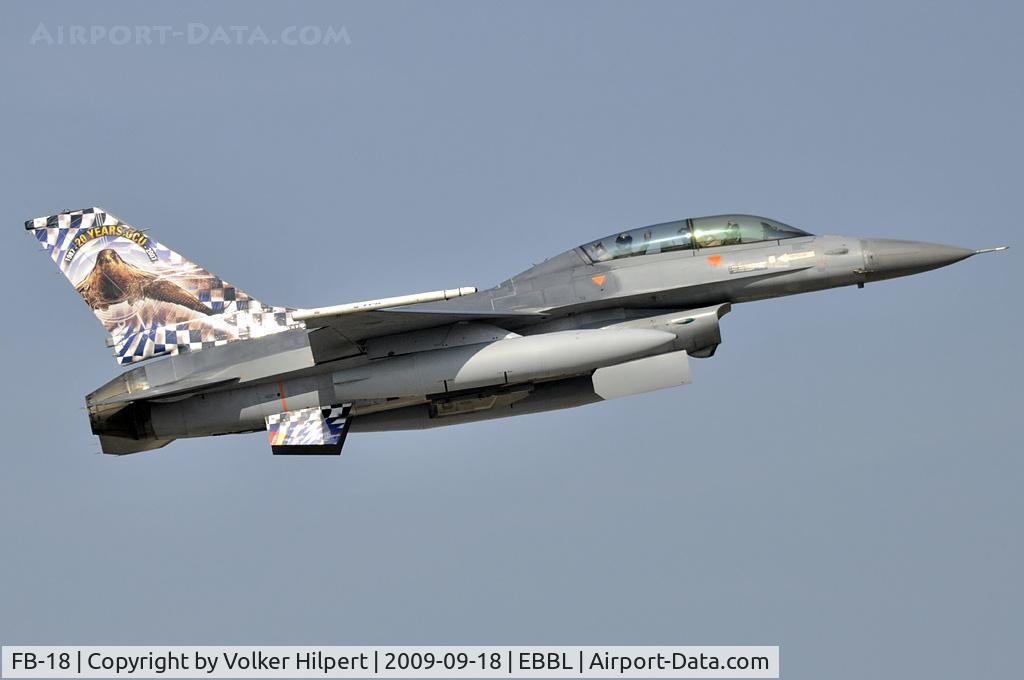 FB-18, General Dynamics F-16BM Fighting Falcon C/N 6J-18, Belgium Air Force