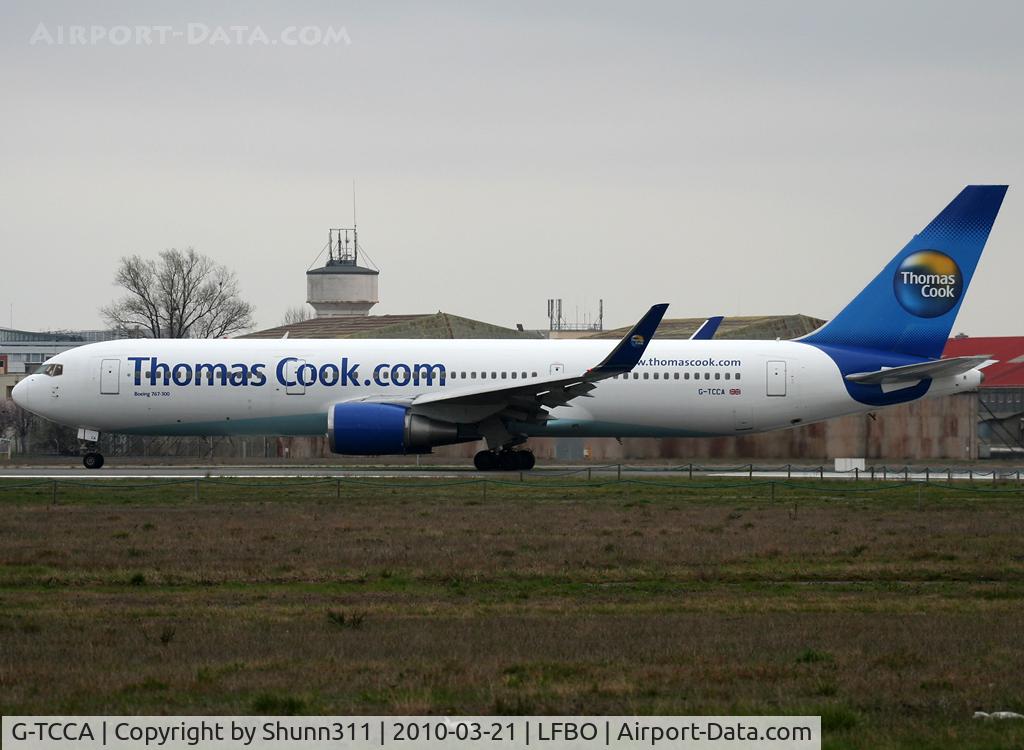 G-TCCA, 1994 Boeing 767-31K C/N 27205, Ready for take off rwy 32R