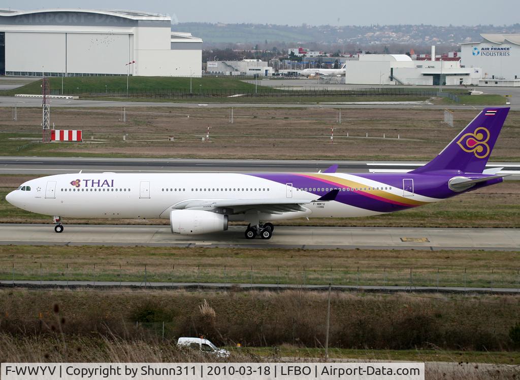 F-WWYV, 2010 Airbus A330-343X C/N 1086, Cn 1086 - To be HS-TET