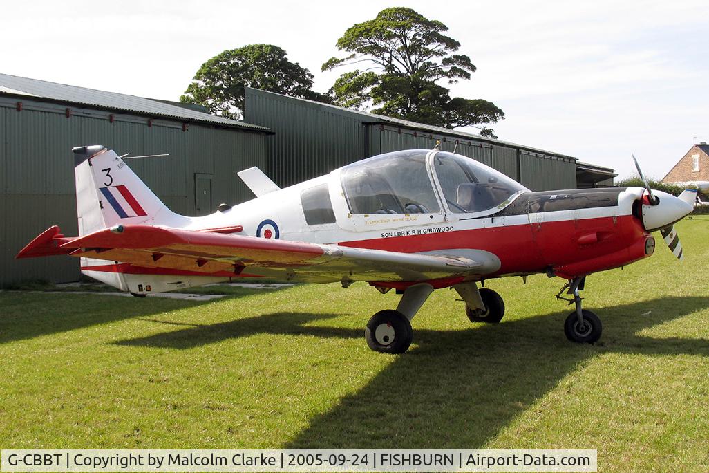 G-CBBT, 1975 Scottish Aviation Bulldog T.1 C/N BH120/344, Scottish Aviation Bulldog T1. A visitor to Fishburn Airfield's VE Celebration Day in 2005.in 2008.