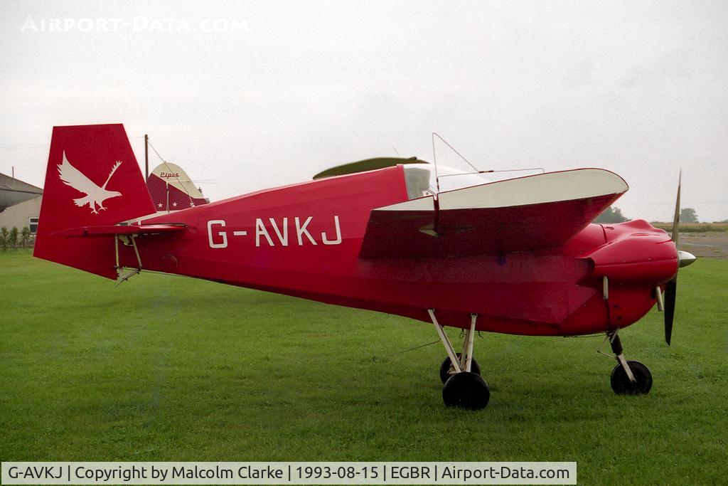 G-AVKJ, 1967 Slingsby T-66 Nipper 3 C/N S103, Tipsy T-66 Nipper 3 at Breighton Airfield in 1993.