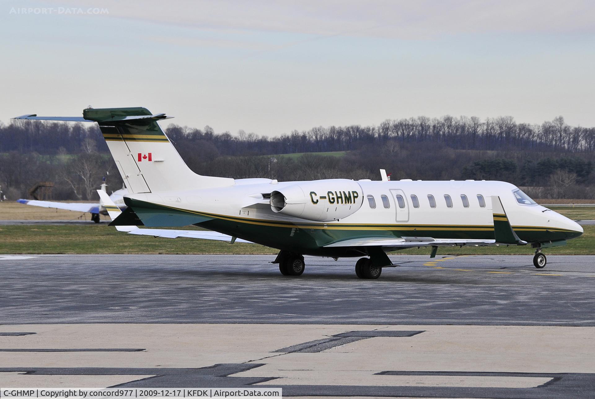 C-GHMP, 2001 Learjet 45 C/N 183, Seen at KFDK on 12/17/2009.