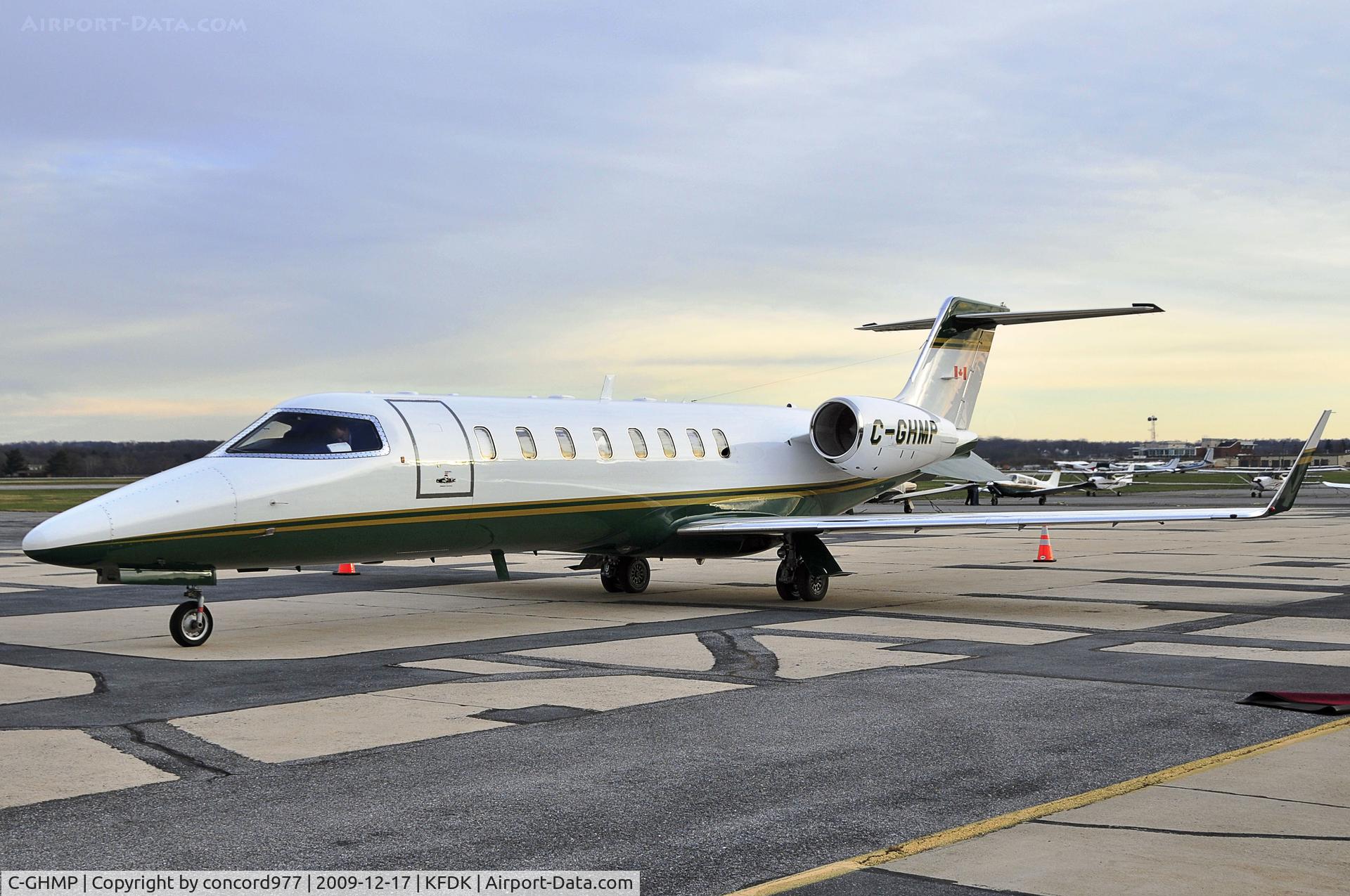 C-GHMP, 2001 Learjet 45 C/N 183, Seen at KFDK on 12/17/2009.