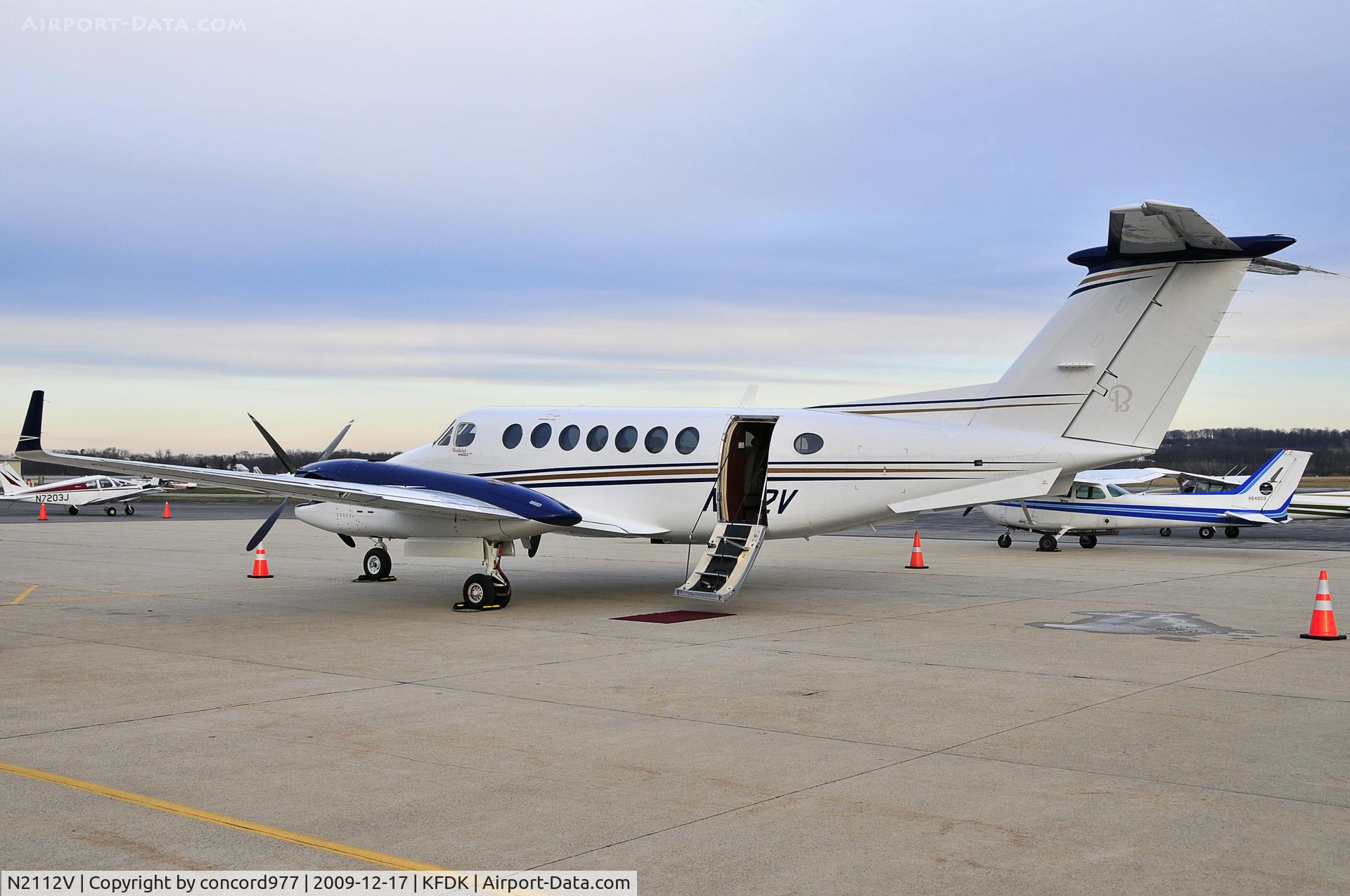 N2112V, Raytheon Aircraft Company B300 C/N FL-501, Seen at KFDK on 12/17/2009.