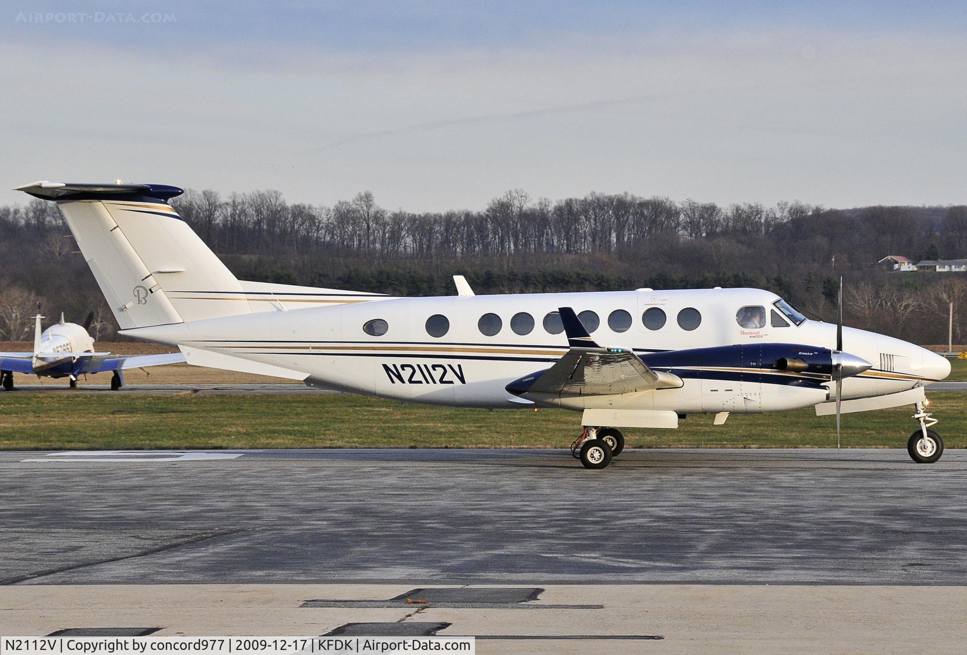 N2112V, Raytheon Aircraft Company B300 C/N FL-501, Seen at KFDK on 12/17/2009.