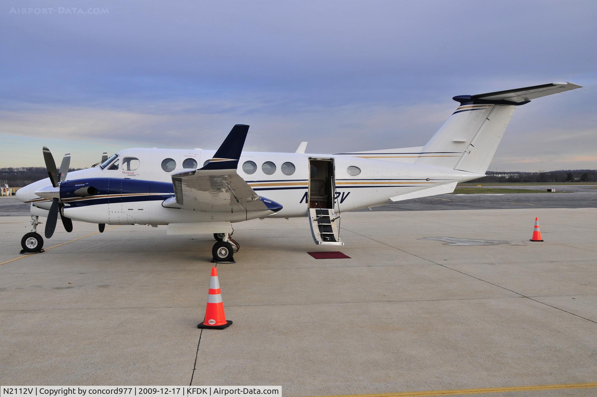 N2112V, Raytheon Aircraft Company B300 C/N FL-501, Seen at KFDK on 12/17/2009.
