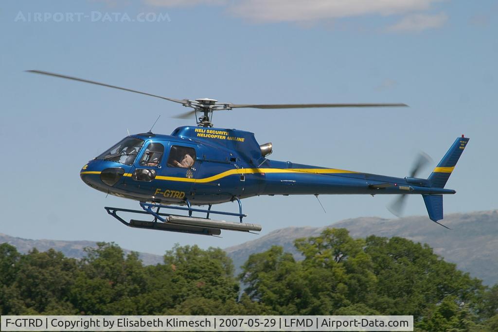 F-GTRD, Eurocopter AS-350B-2 Ecureuil C/N 9063, at Cannes Airport
