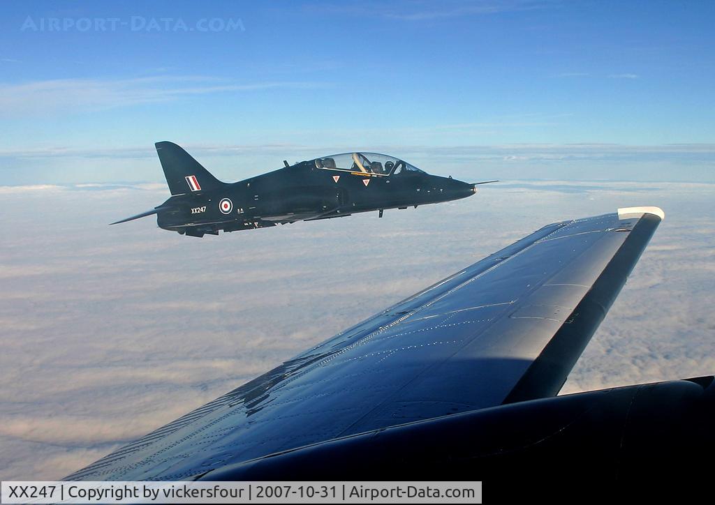 XX247, 1978 Hawker Siddeley Hawk T.1A C/N 083/312083, BAE Warton operated. Over the Irish Sea.