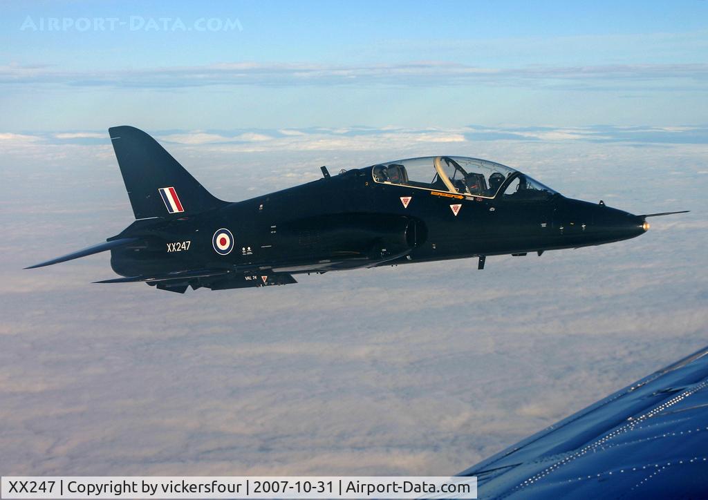 XX247, 1978 Hawker Siddeley Hawk T.1A C/N 083/312083, BAE Warton operated. Over the Irish Sea.