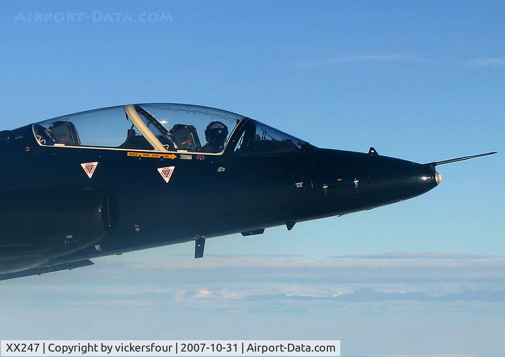 XX247, 1978 Hawker Siddeley Hawk T.1A C/N 083/312083, BAE Warton operated. Over the Irish Sea.