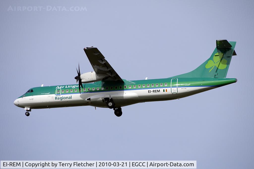 EI-REM, 2007 ATR 72-212A C/N 760, Aer Arran ATR72 now in Aer Lingus Regional colours at Manchester