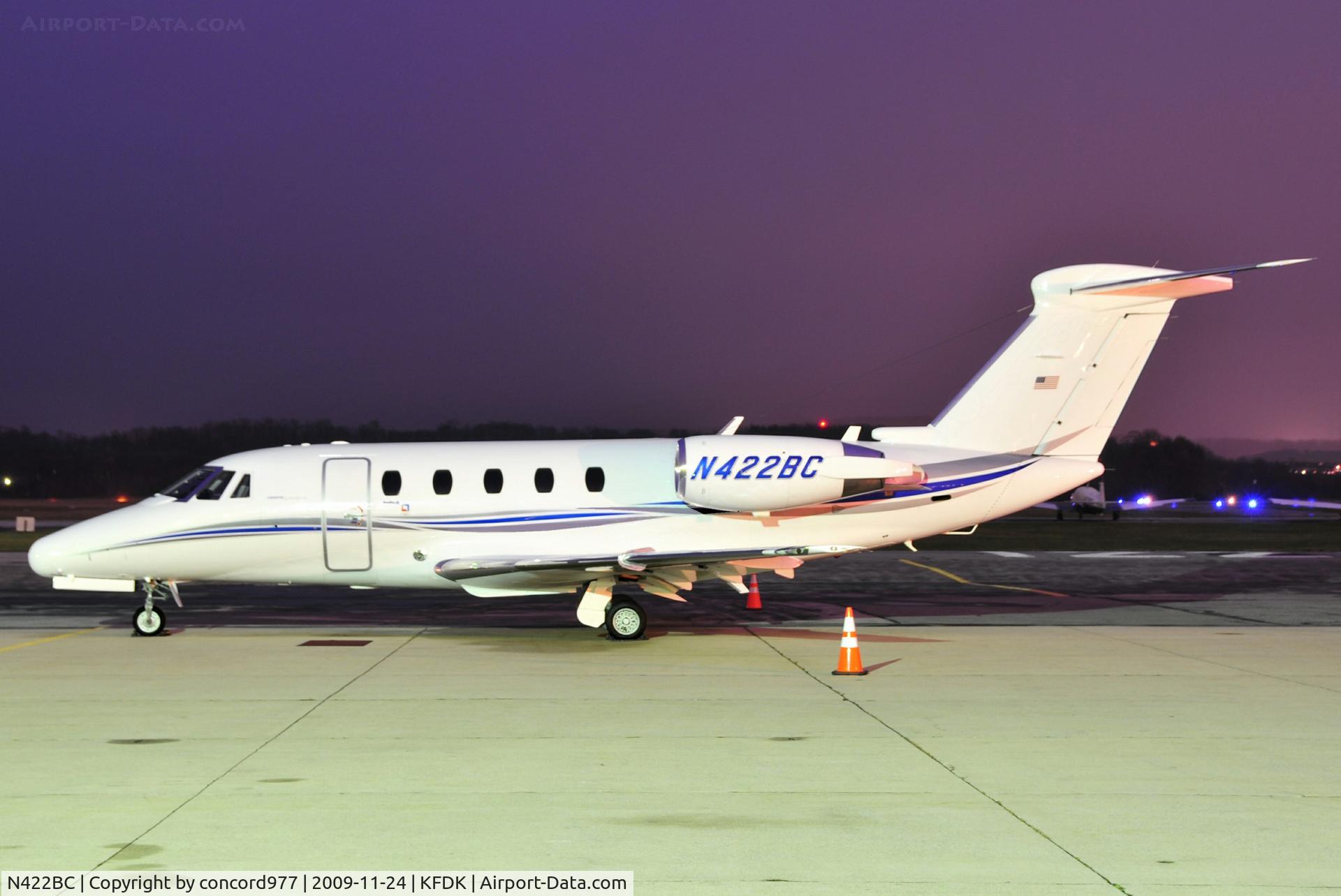 N422BC, 1984 Cessna 650 C/N 650-0024, Seen at KFDK on 11/24/2009.