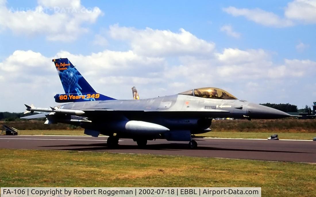 FA-106, SABCA F-16AM Fighting Falcon C/N 6H-106, 60 years 349 Squadron.Belgian Air Force.