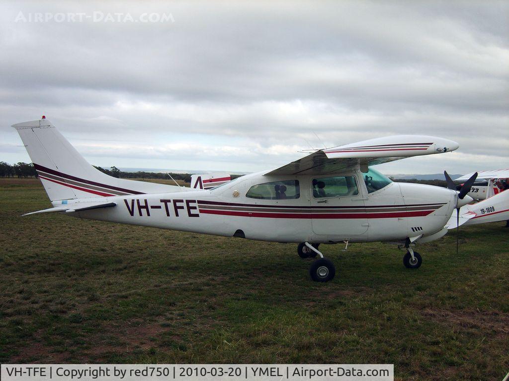 VH-TFE, 1980 Cessna 210N Centurion C/N 21064130, Taken at Melton airfield, at the airshow commemorating the 100th anniversary of controlled powered flight in Australia on 18 March 1910 by Harry Houdini