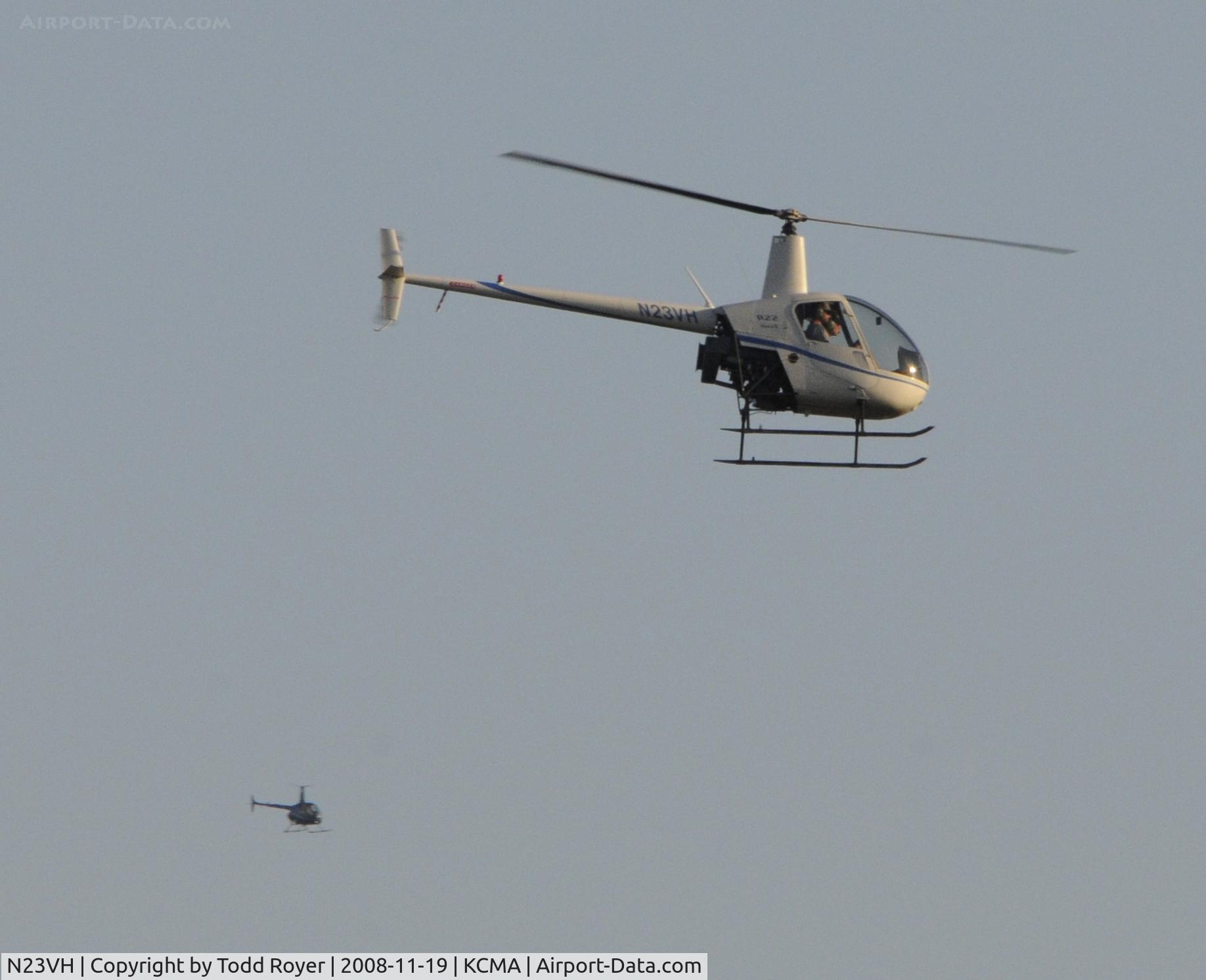 N23VH, 2004 Robinson R22 Beta C/N 3535, From the backyard