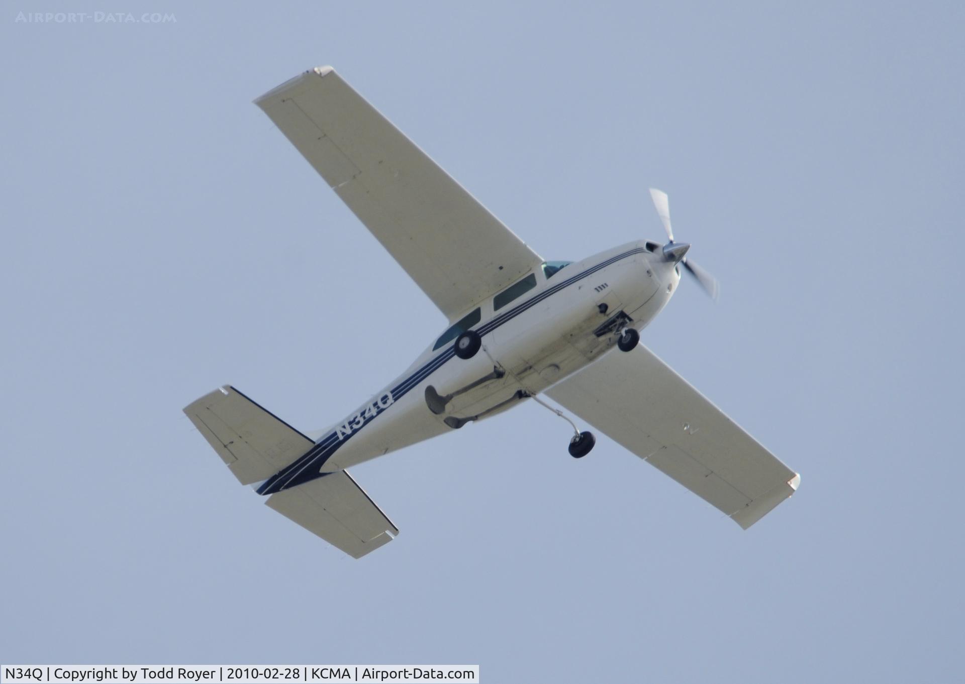 N34Q, 1973 Cessna 210L Centurion C/N 21060073, From the backyard