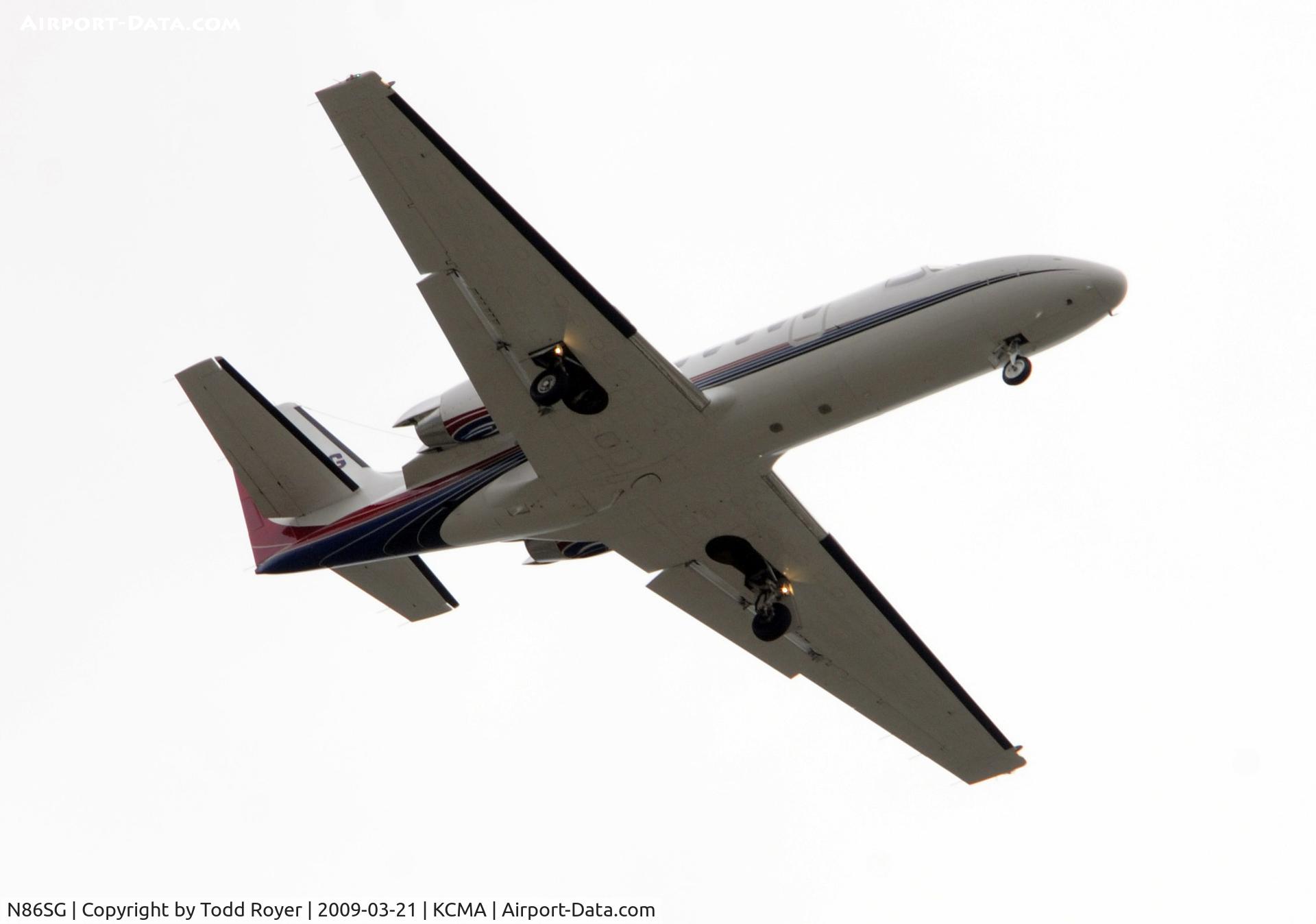 N86SG, 1982 Cessna 550 Citation II C/N 550-0350, From the backyard