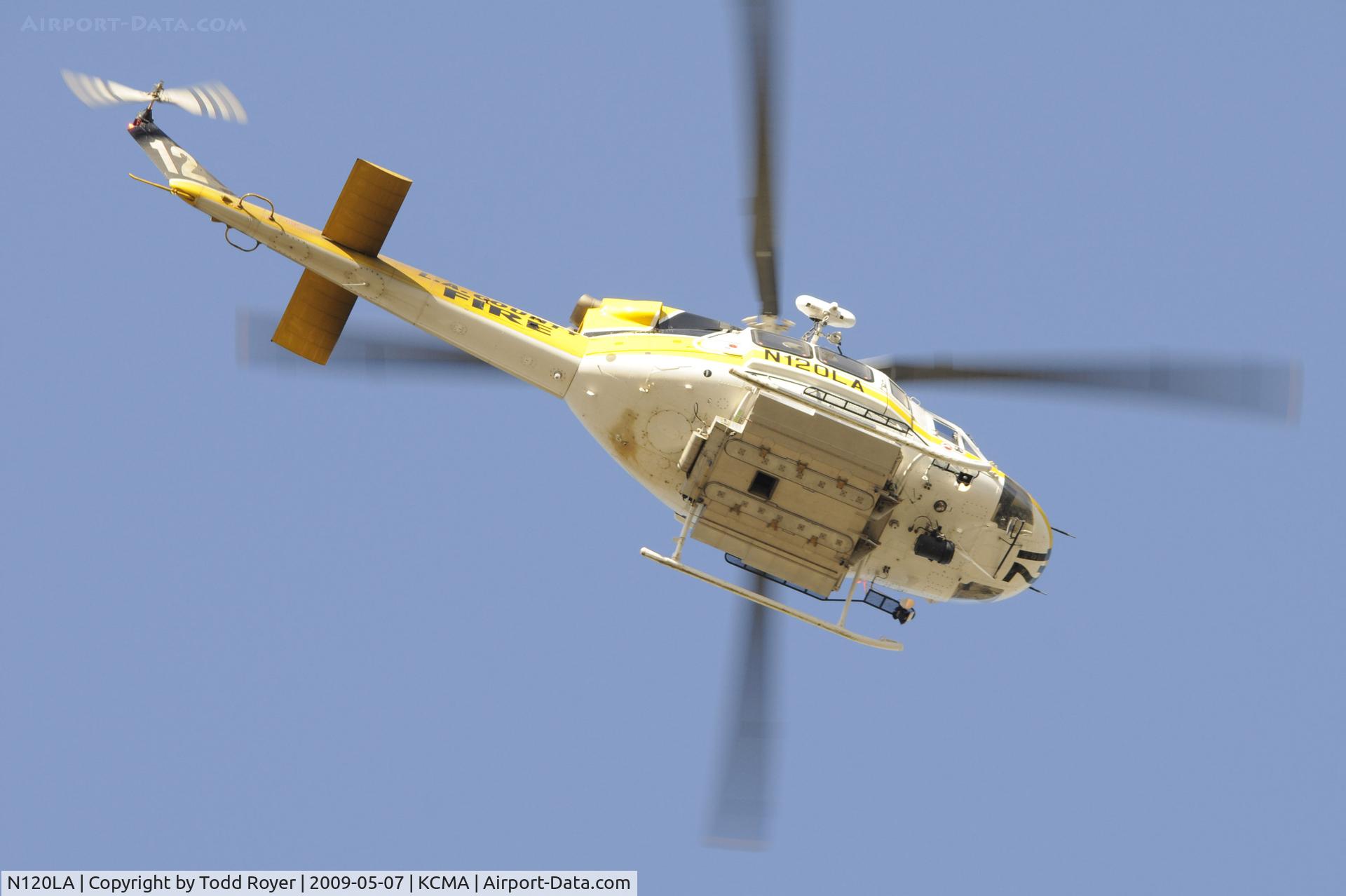 N120LA, 2007 Bell 412EP C/N 36455, From the backyard