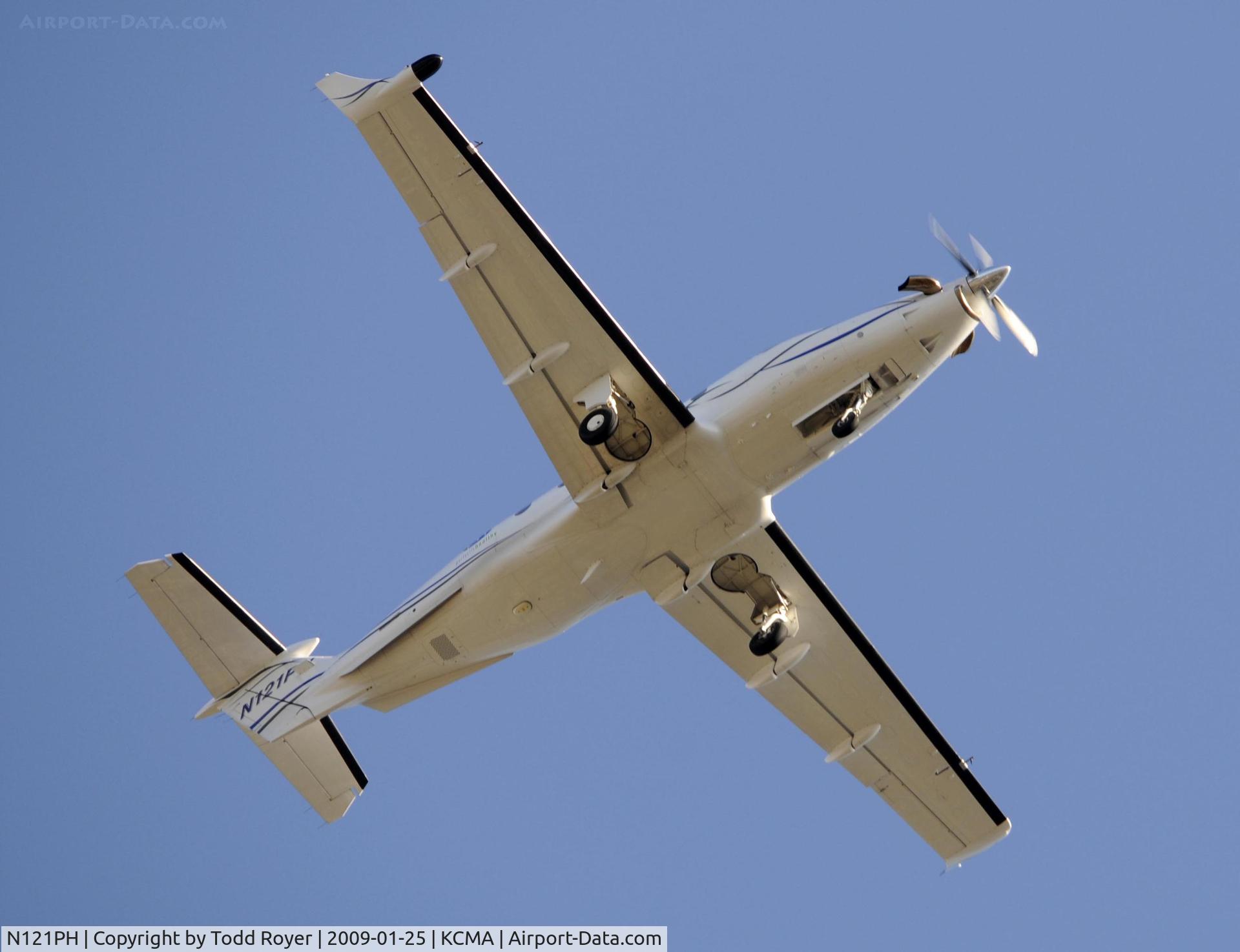 N121PH, 1997 Pilatus PC-12/45 C/N 186, From the backyard