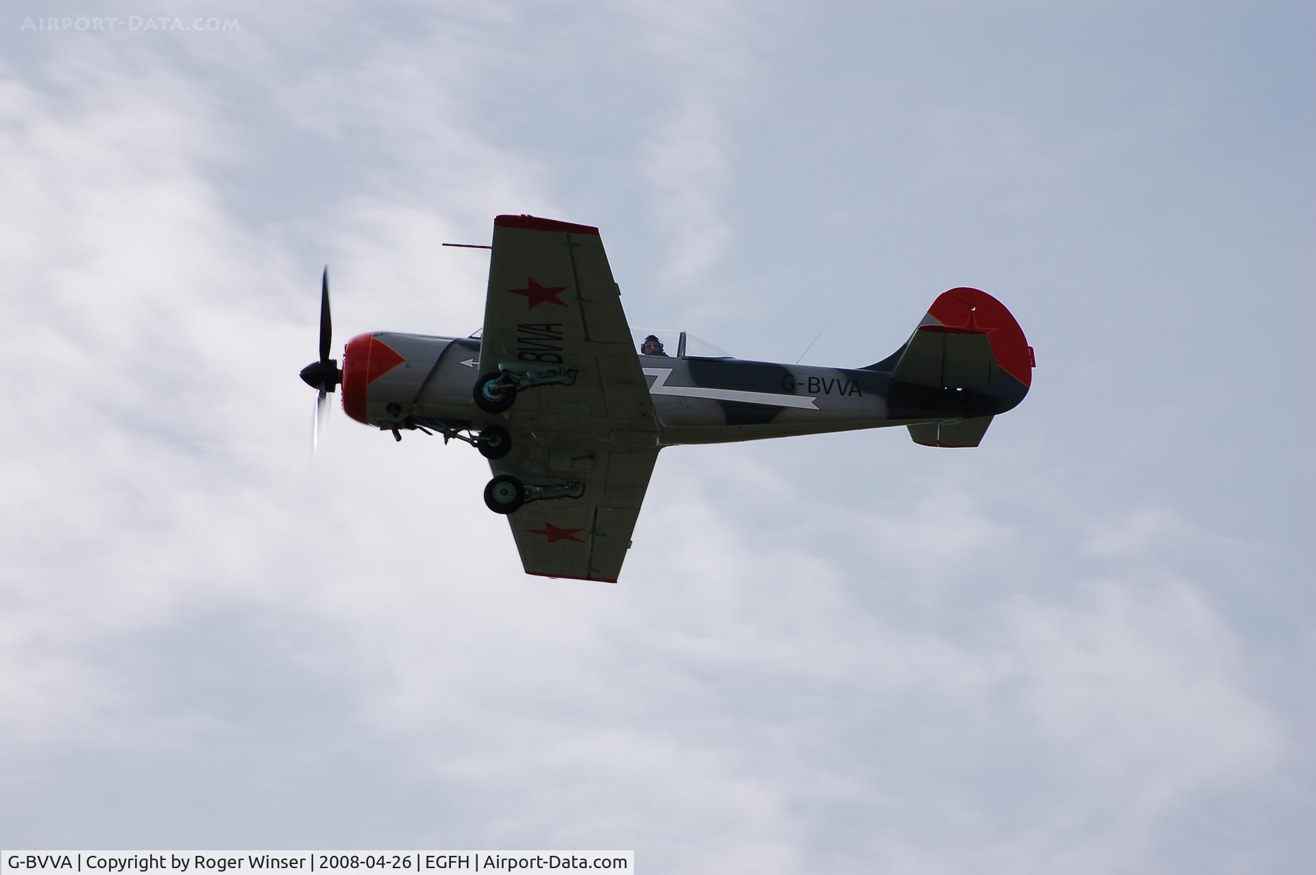 G-BVVA, 1987 Bacau Yak-52 C/N 877610, Departing airport for formation practice