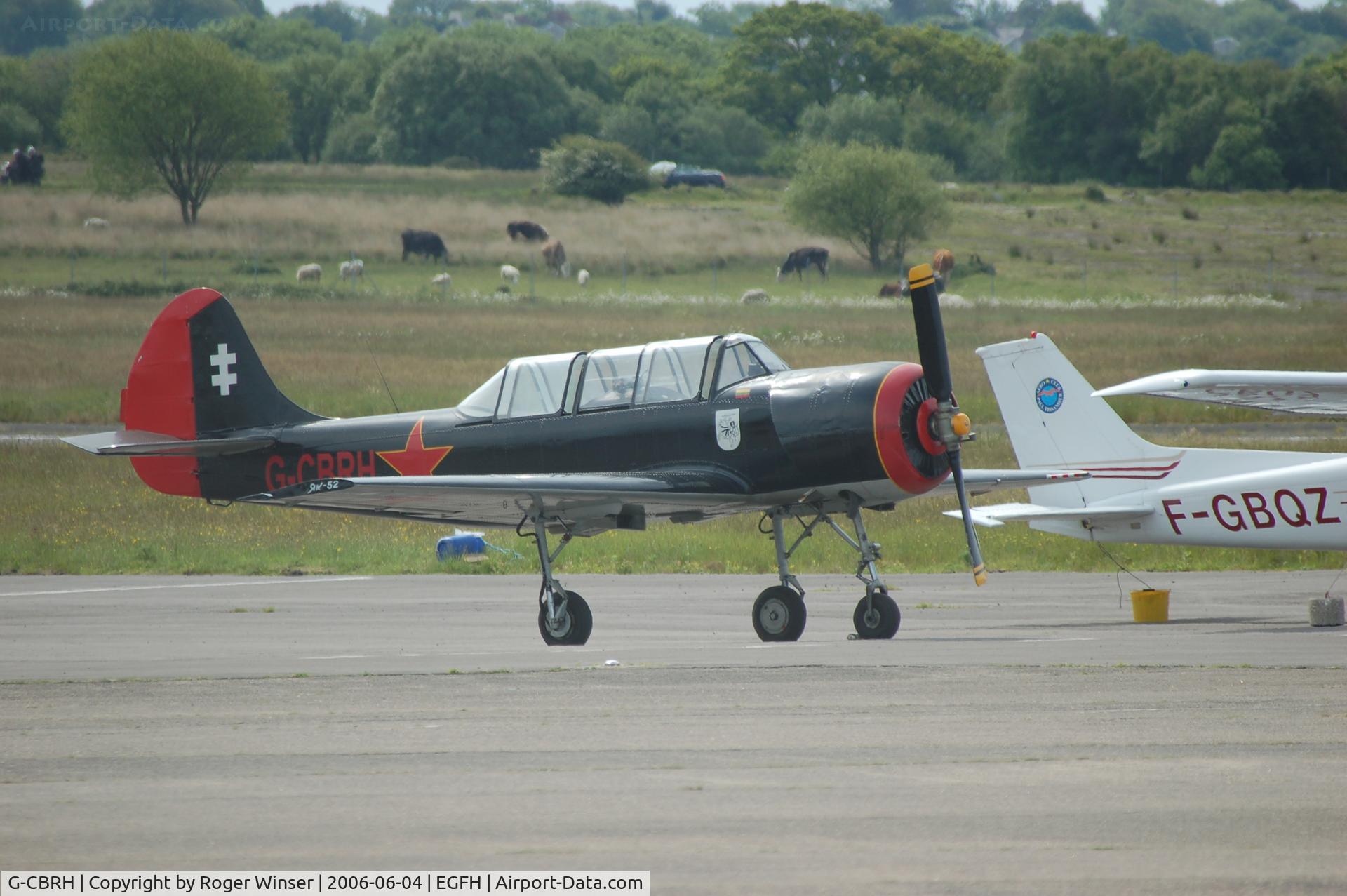 G-CBRH, 1984 Yakovlev Yak-52 C/N 844815, G-CBRH visiting from Haverfordwest Airport.