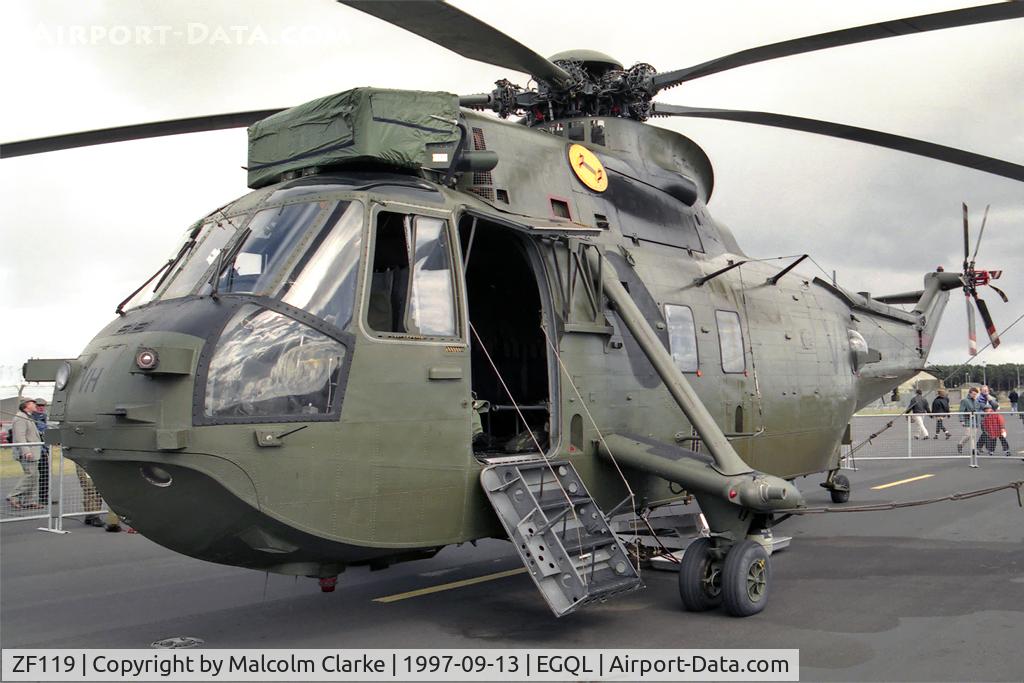 ZF119, 1986 Westland Sea King HC.4 C/N WA966, Westland Sea King HC4. From RN AMG, Yeovilton and seen at RAF Leuchar's Battle of Britain Airshow in 1997.