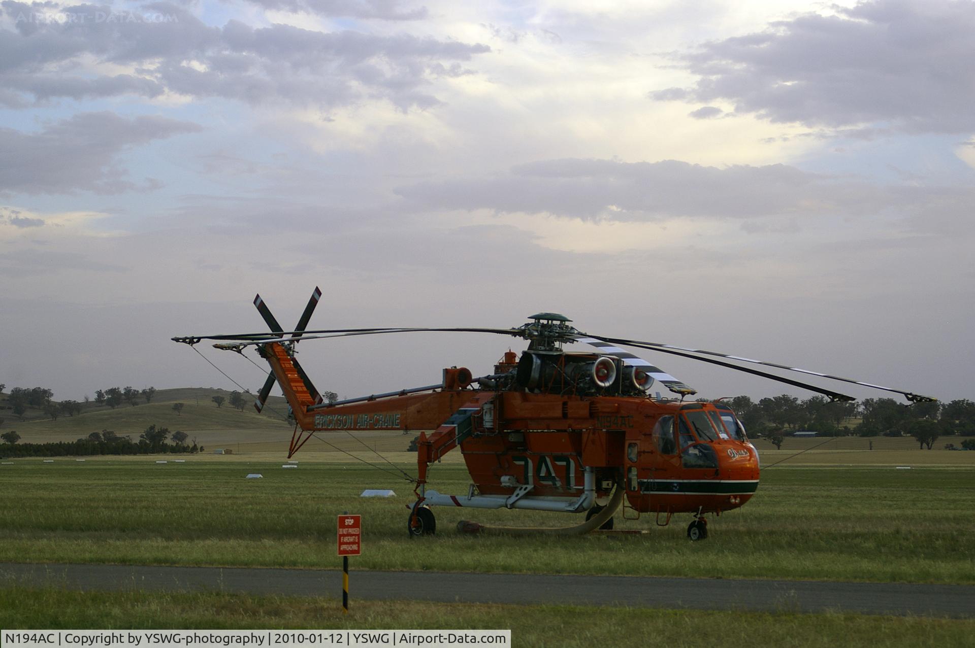 N194AC, 1967 Sikorsky S-64E C/N 64017, N194AC at YSWG