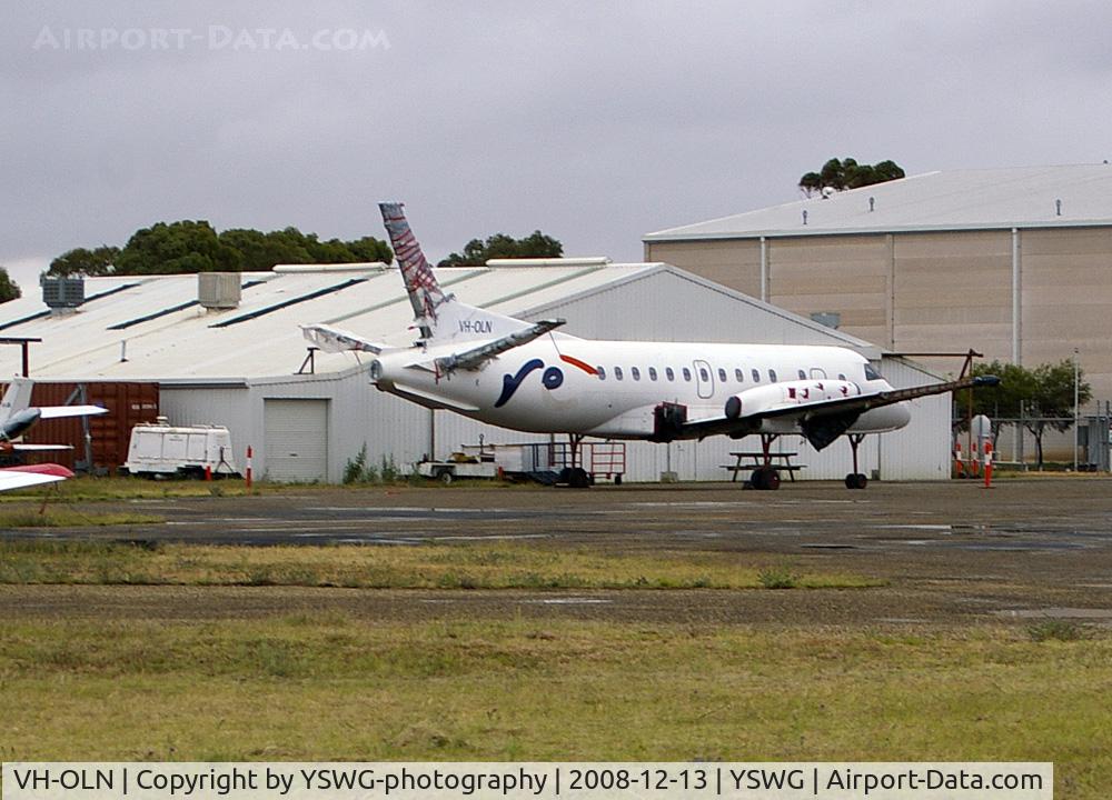 VH-OLN, 1990 Saab 340B C/N 340B-207, VH-OLN (207) at YSWG, being used for spare parts for REX's other SAAB 340B aircraft.