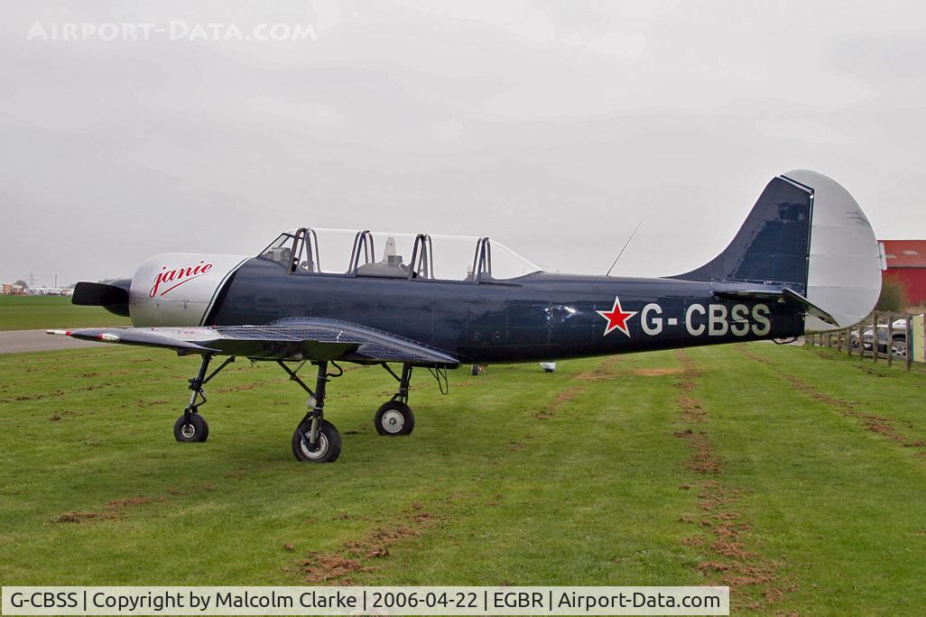 G-CBSS, 1983 Bacau Yak-52 C/N 833707, Bacau Yak-52 at Breighton Airfield, UK in 2003.