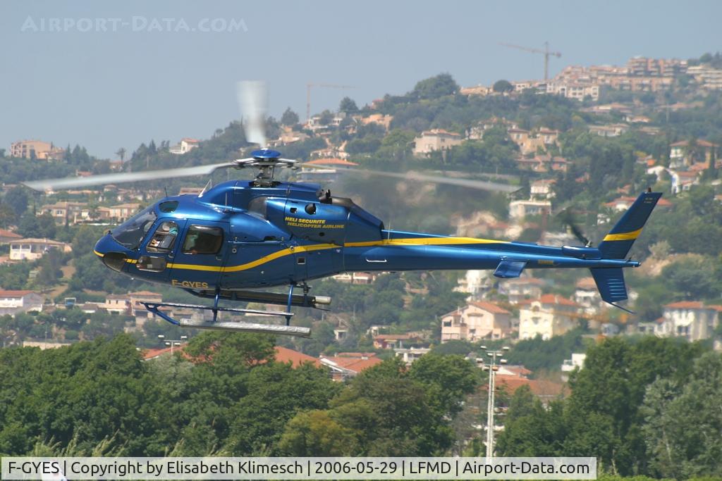 F-GYES, Eurocopter AS-355F-1 Ecureuil 2 C/N 5042, at Cannes Airport