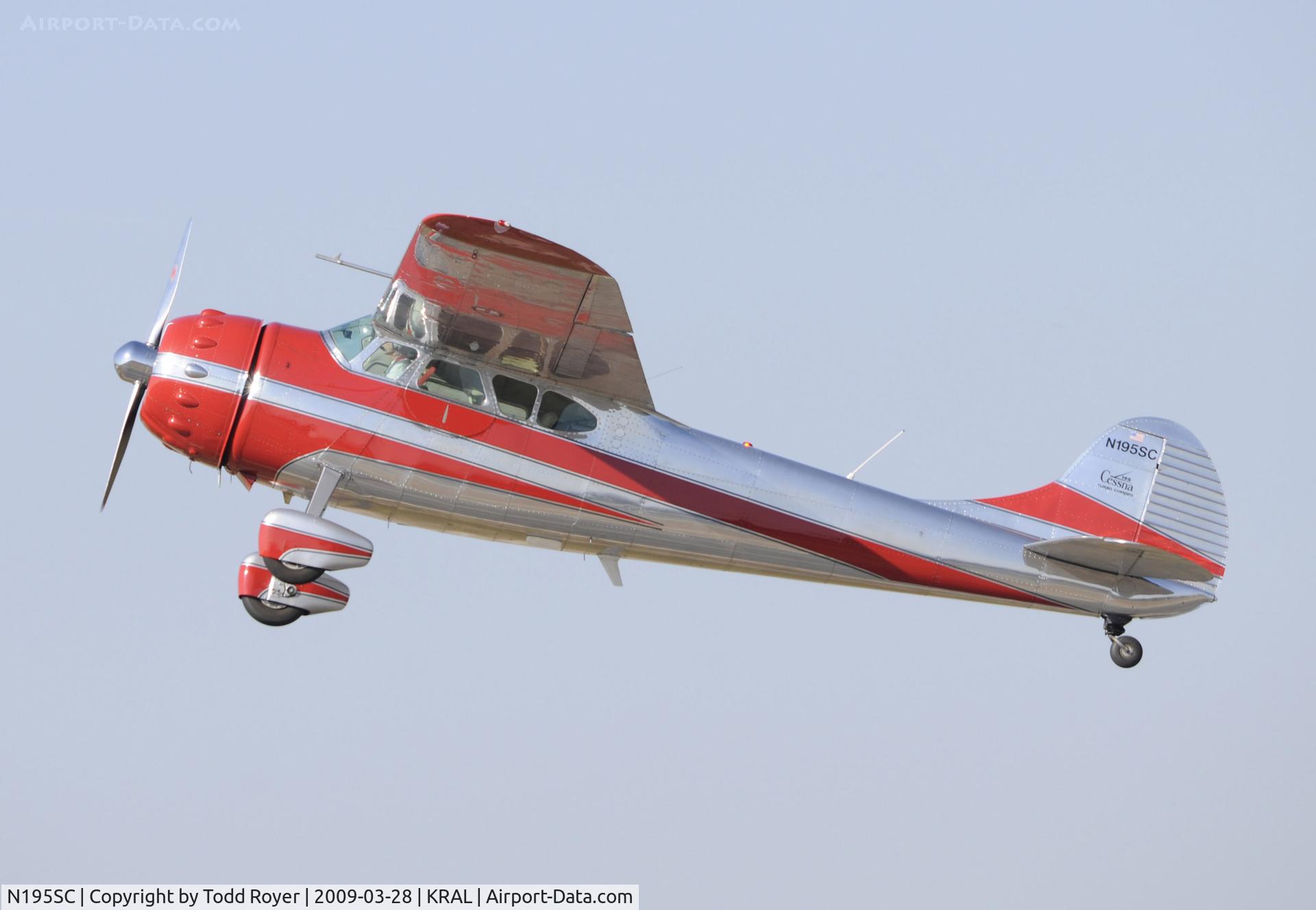 N195SC, 1949 Cessna 195 C/N 7402, Riverside Airshow 2009
