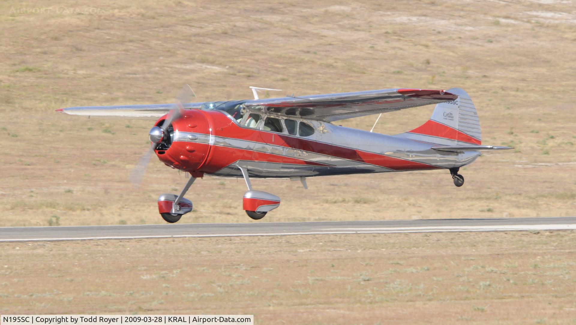 N195SC, 1949 Cessna 195 C/N 7402, Riverside Airshow 2009