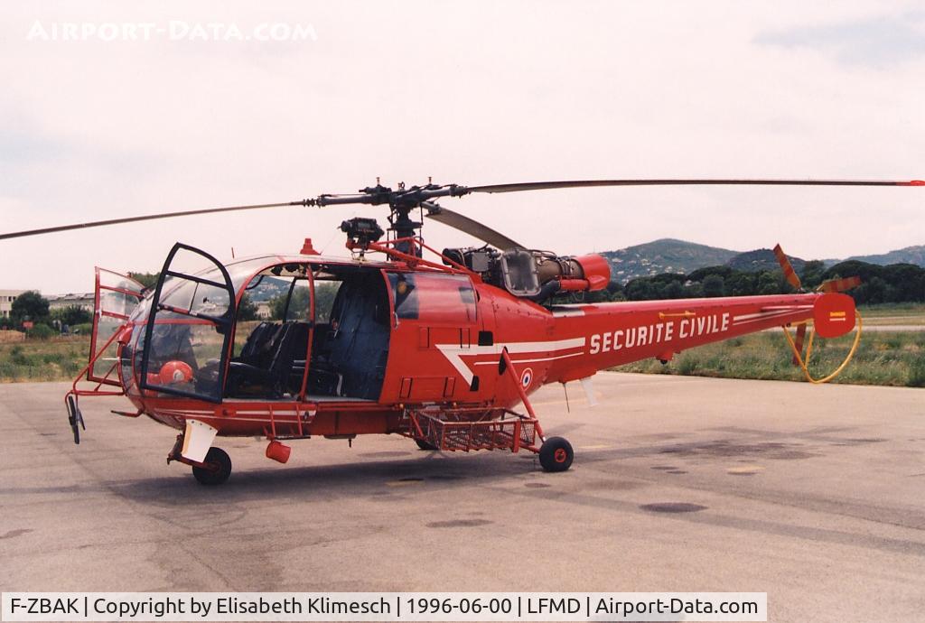 F-ZBAK, Sud SE-3160 Alouette III C/N 1076, at Cannes Airport